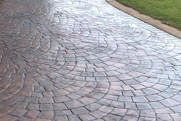 allée en béton imprimé