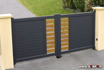 portail en alu synfy www.amenagement-extérieur.synfy.fr portail en fer forgé