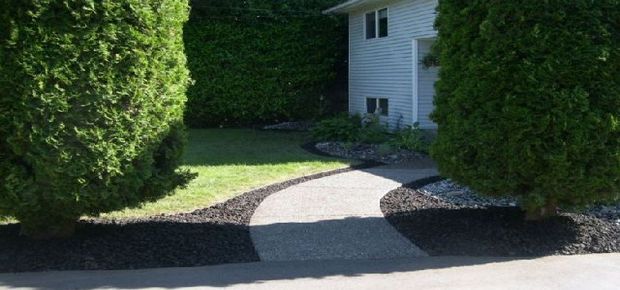 modèle allée de jardin en béton désactivé