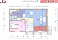 plan du rdc de la maison inviduelle modèle SEVIN