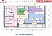 plan du rdc de la maison inviduelle modèle SEYHAN