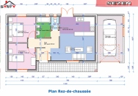 plan du rdc de la maison inviduelle modèle SEZEN